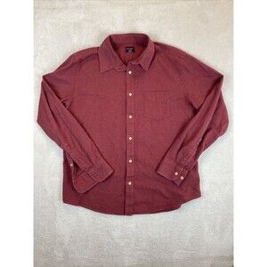 Untuckit Sherwood Flannel Shirt Men's XL Red Slim Fit Style 35722